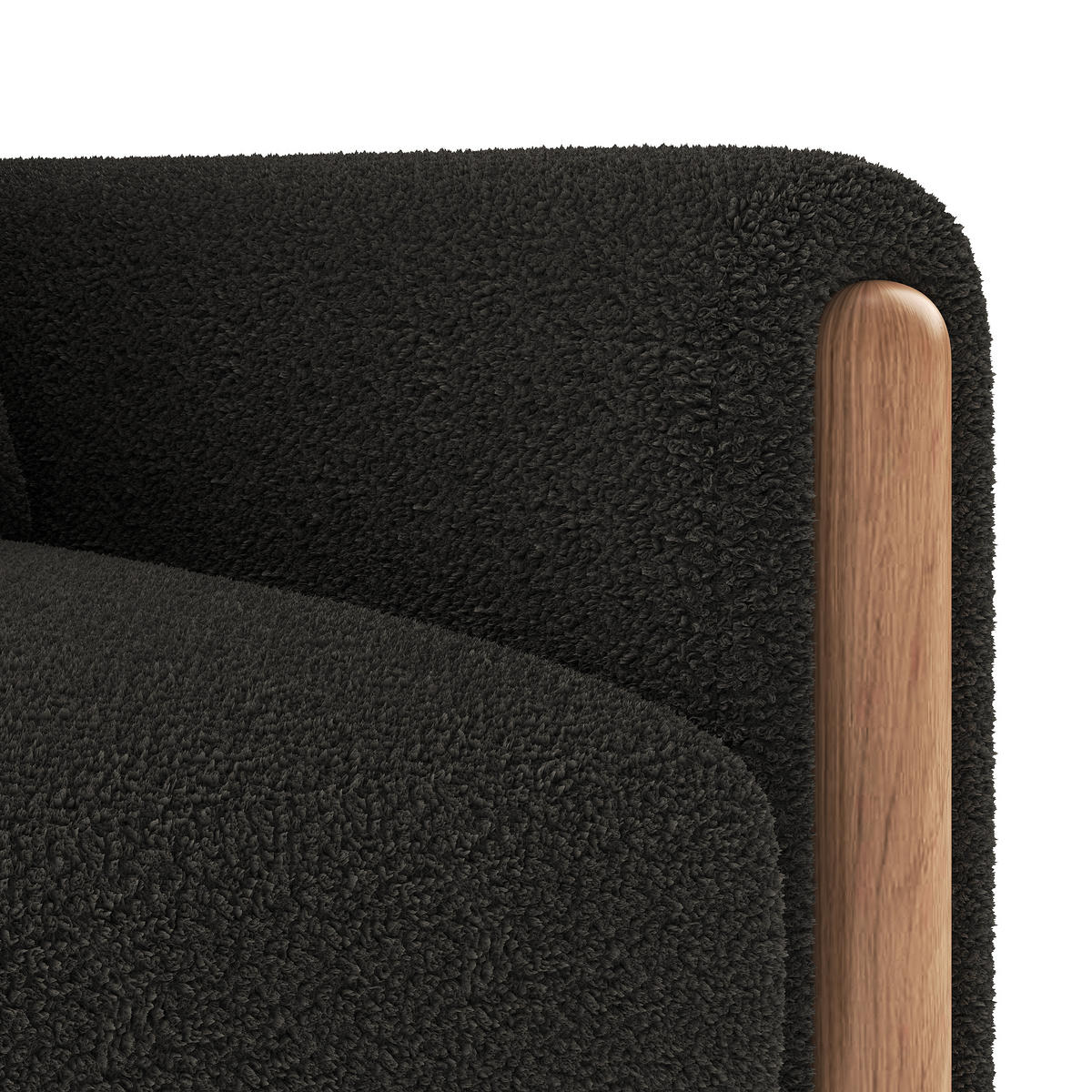 SESSEL Teddy Dunkelgrau mit Kissen - Dunkelgrau, Holz/Holzwerkstoff (87/88.5/83cm) - WISHDOR