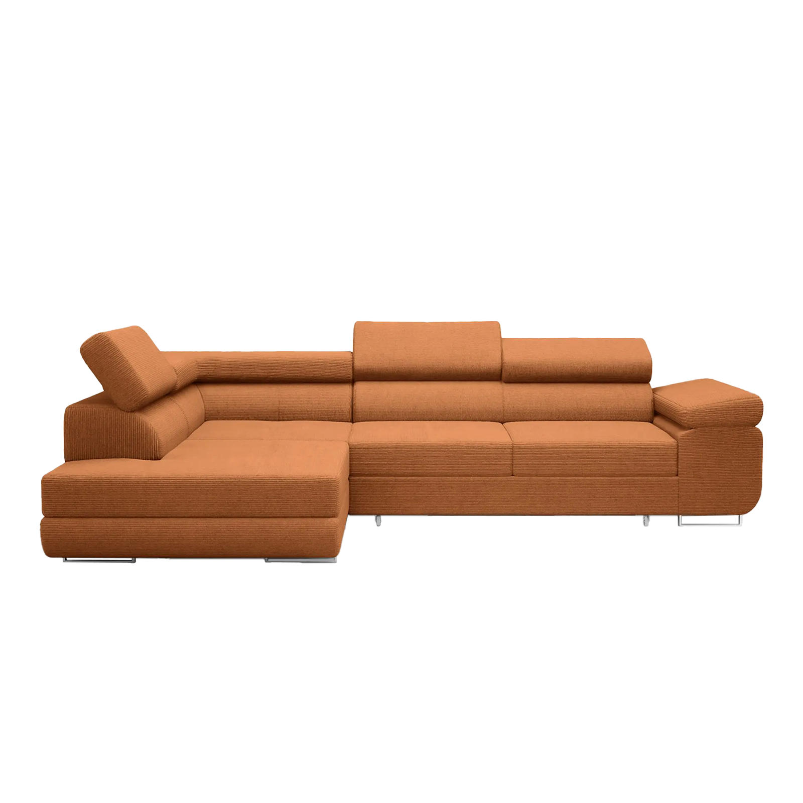 ECKSOFA Warton mit Schlaffunktion, Orange - Orange, Textil (275/202cm) - Fedve