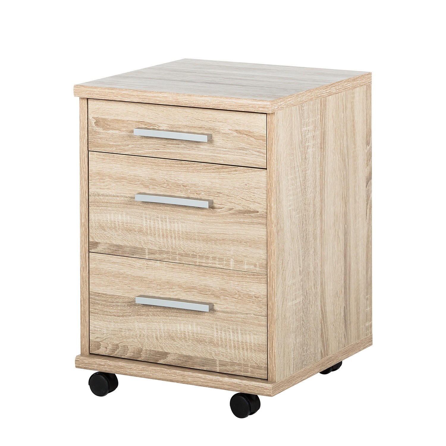 ROLLCONTAINER - Eichefarben, Holzwerkstoff/Kunststoff (40/56/40cm) - home24