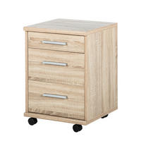 ROLLCONTAINER - Eichefarben, Holzwerkstoff/Kunststoff (40/56/40cm) - home24