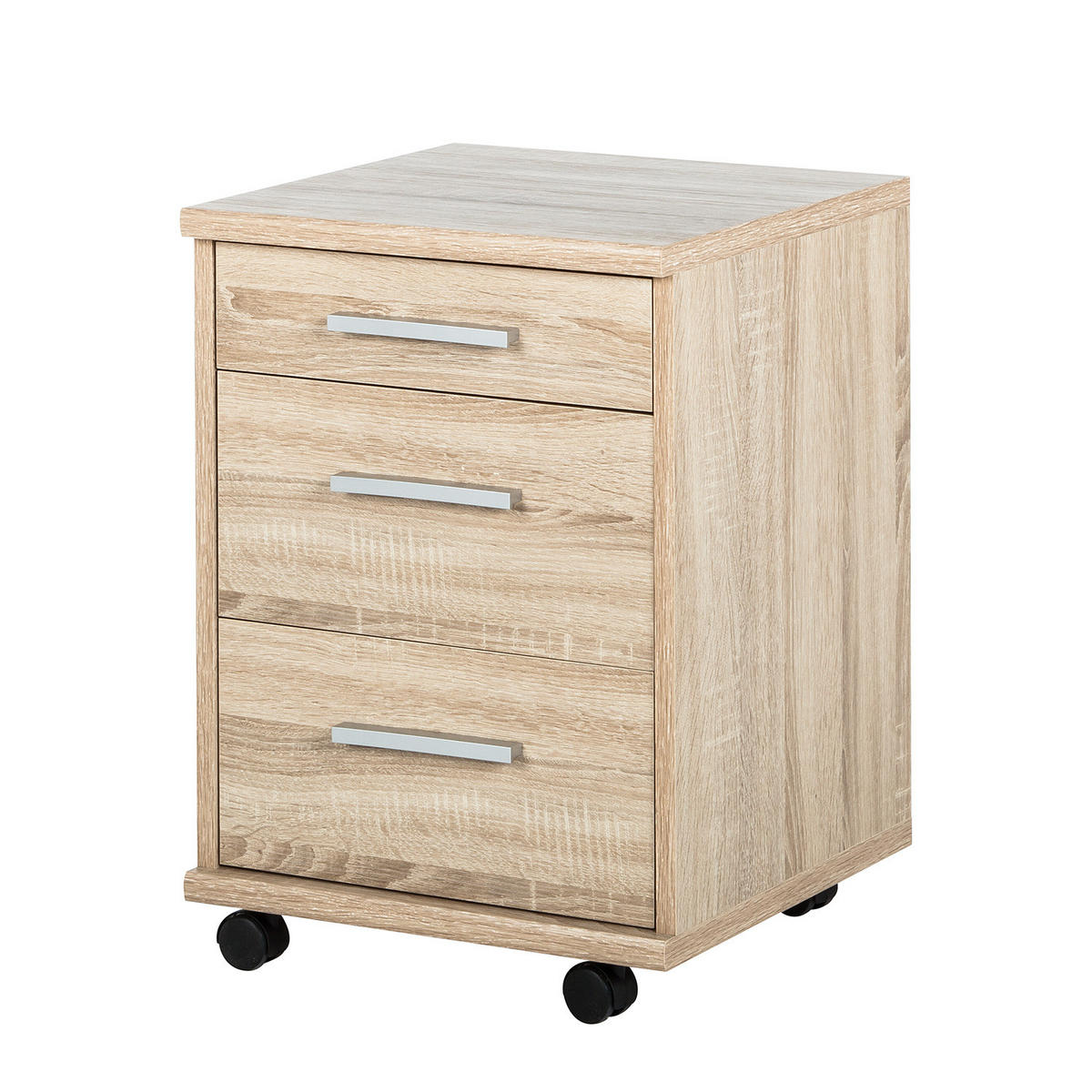 ROLLCONTAINER - Eichefarben, Holzwerkstoff/Kunststoff (40/56/40cm) - home24
