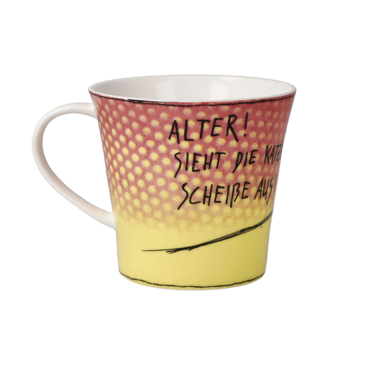 TEETASSE Frank Hummel - Scheisskatze, Fine Bone China, Bunt, 350 ml - Multicolor, Keramik (0.35L) - Goebel
