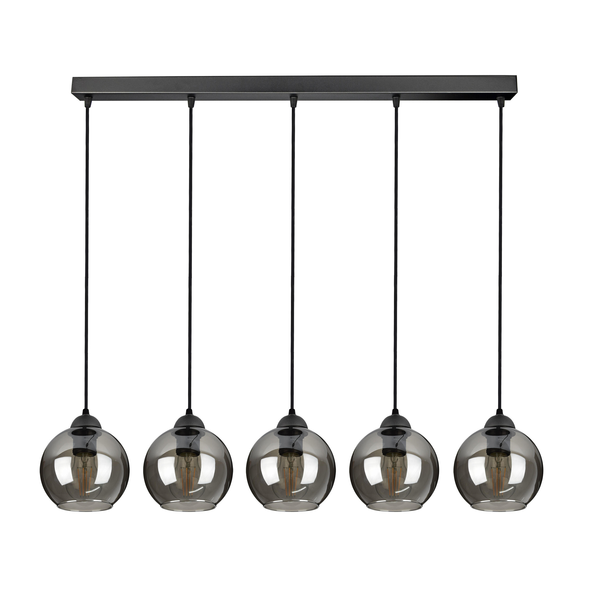 PEDELLEUCHTE HAGEN - Schwarz, Glas/Metall (15/100/100cm) - kiki design