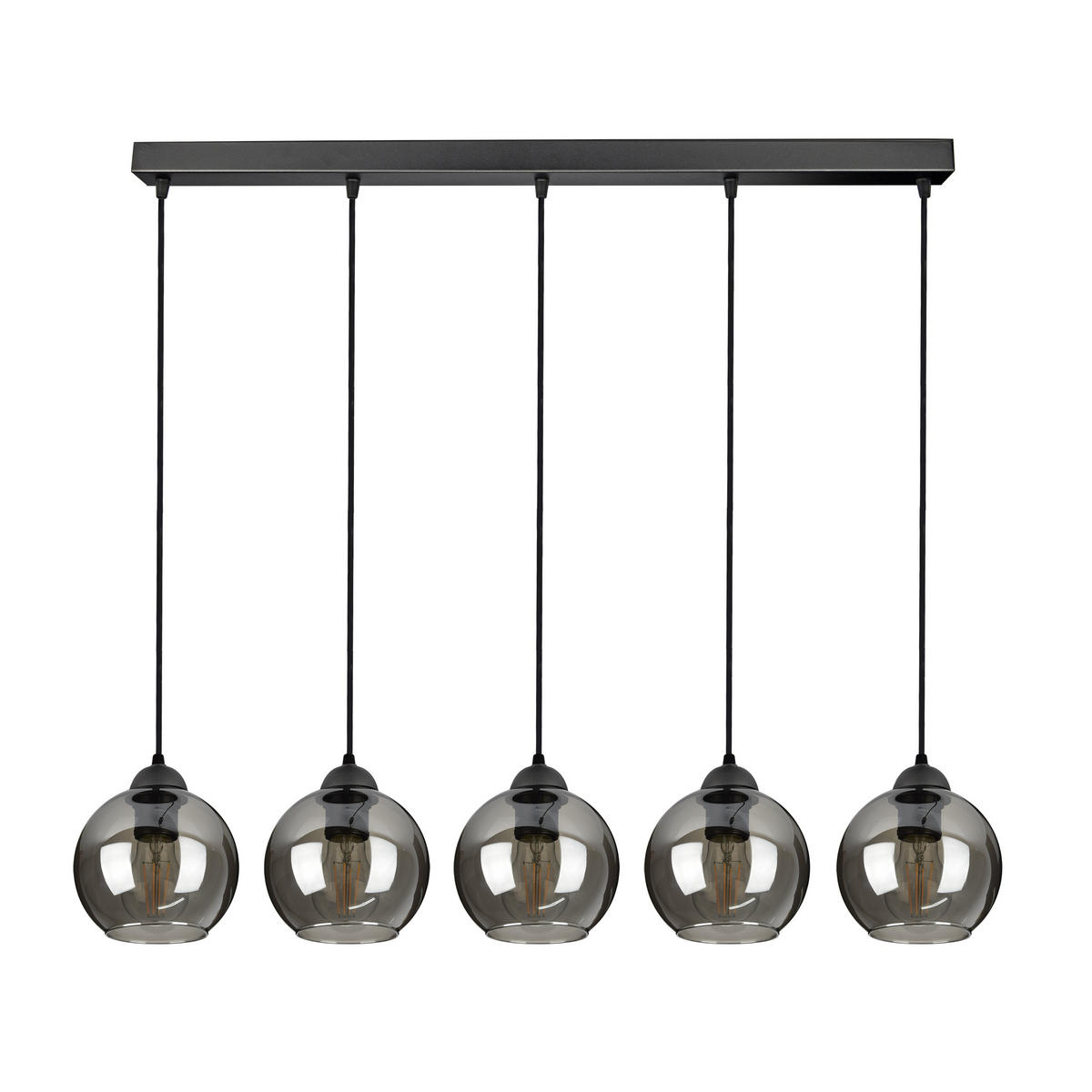 PEDELLEUCHTE HAGEN - Schwarz, Glas/Metall (15/100/100cm) - kiki design