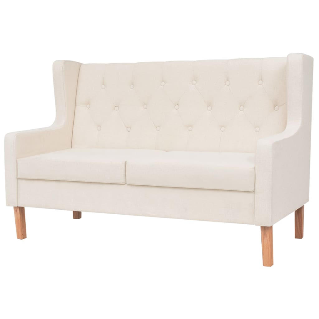 vidaXL 2-Sitzer-Sofa Creme 68x90x140 cm