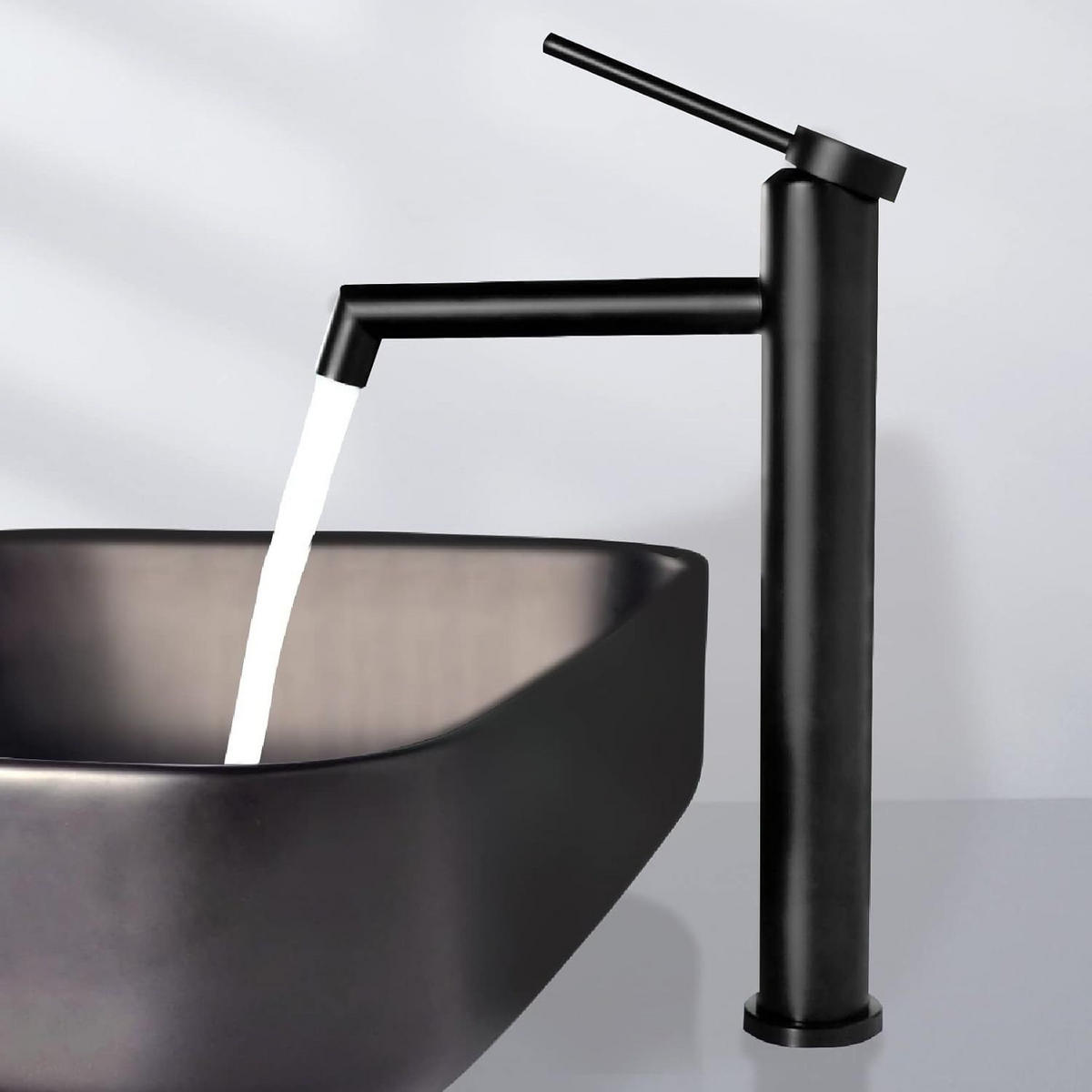 WASCHBECKENARMATUR Rea Foss Black Matt High - Schwarz, Metall (4/29.5/20cm) - REA