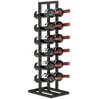 WEINREGAL, 12 Flaschen, industriell, Metall, schwarz - Multicolor, Metall (31/84.5/23cm) - FORIOUS