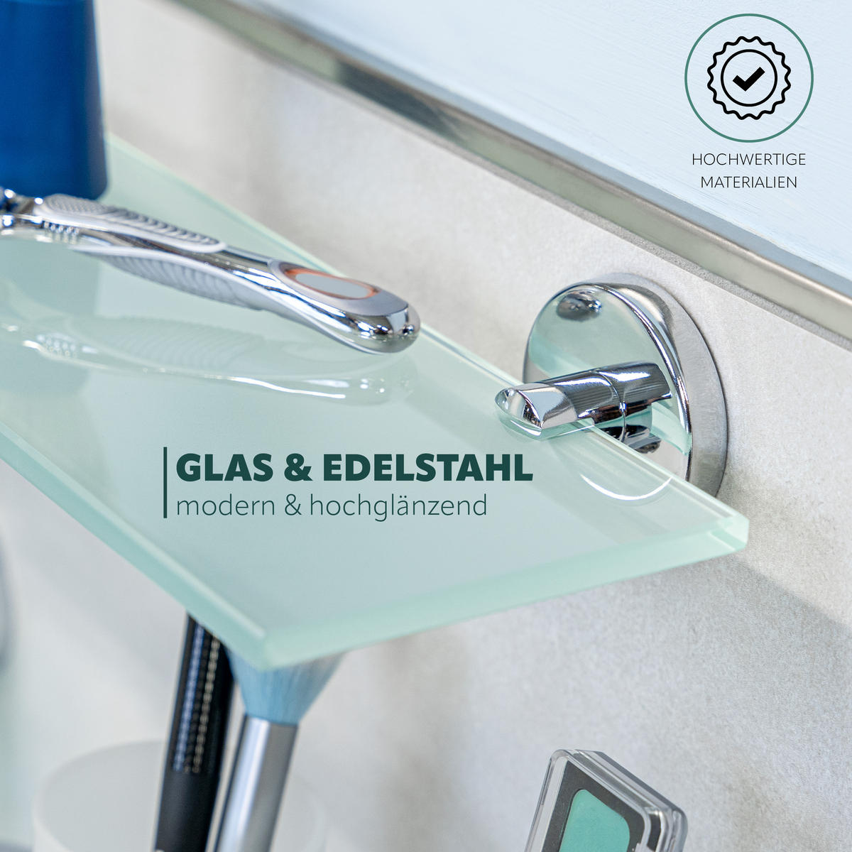 GLASABLAGE LUCENTE, Edelstahl verchromt - Chromfarben, Metall (46/6/13cm) - bremermann