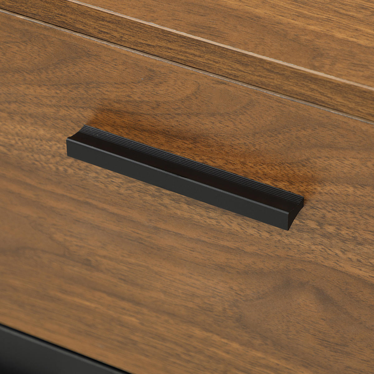 SIDEBOARD DE-11120 4 Türen Braun/Schwarz - Braun, Holzwerkstoff (120/85/35cm) - ComfortXL
