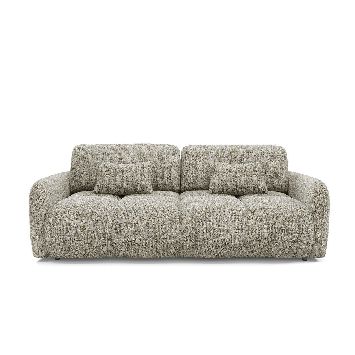 SOFA 3 Sitzplätze Grau meliert - Grau, Holz (236/95/121cm) - Petits-meubles