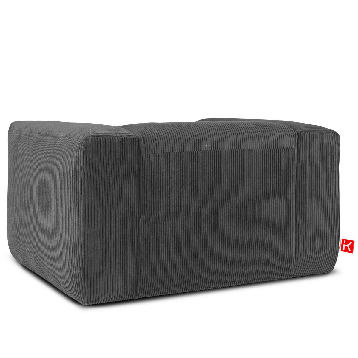 SESSEL BUFFO , Grau - Grau, Textil (130/73/96cm) - KONSIMO®