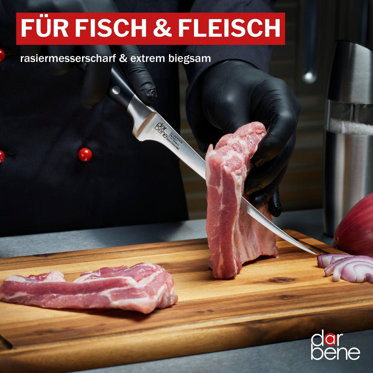 FILETIERMESSER C-Series ABS-Griff 32cm - Alufarben, Metall (32cm) - DarBene