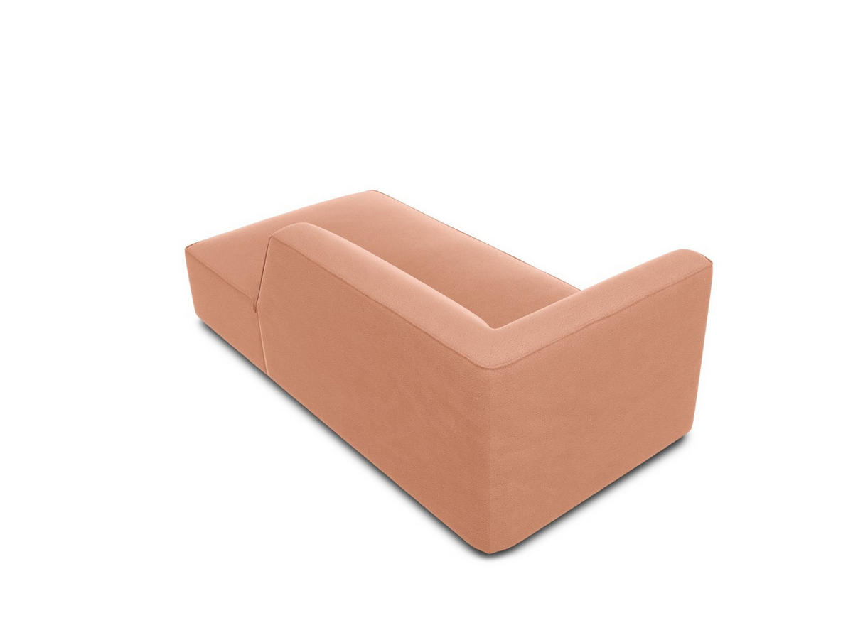 CHAISELONGUE rechts Ruby aus Samt rosa - Pink, Textil (93/69/180cm) - Micadoni