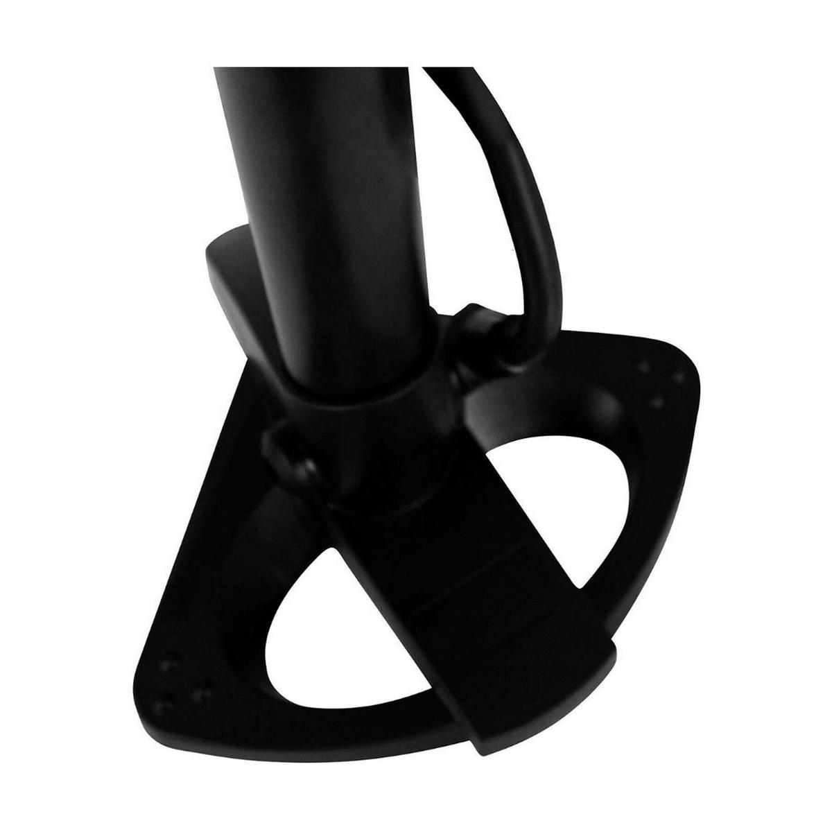 STANDLUFTPUMPE Schwarz, 11 Bar, Fahrradpumpe, Autoventil, Ballpumpe, Presta Ventil, Schrader Ventil, Luftdruckpumpe, Standpumpe, Sportzubehör - Schwarz, Metall (22/100/15.5cm) - Dunlop