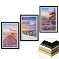 WANDBILDER 3er-Set - 40x60 cm Schwarzer Rahmen - Romantische Himmelslandschaften - Schwarz, Kunststoff (40/60cm) - ArtPrintCave
