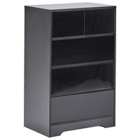 KOMODA s 5 zásuvkami Černá Alberta - černá, kompozitní dřevo (60/94/38cm) - Beliani