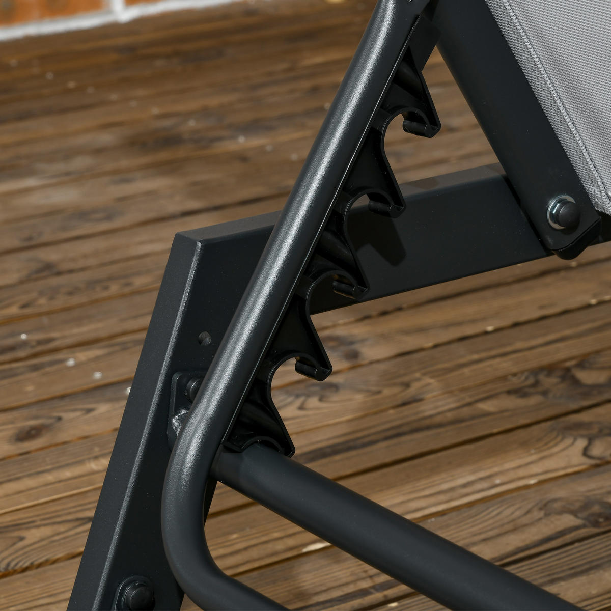 SONNENLIEGE DE-15611 Aluminium, 5-fach verstellbar mit Rollen Hellgrau - Hellgrau, Metall (55/90/164cm) - ComfortXL