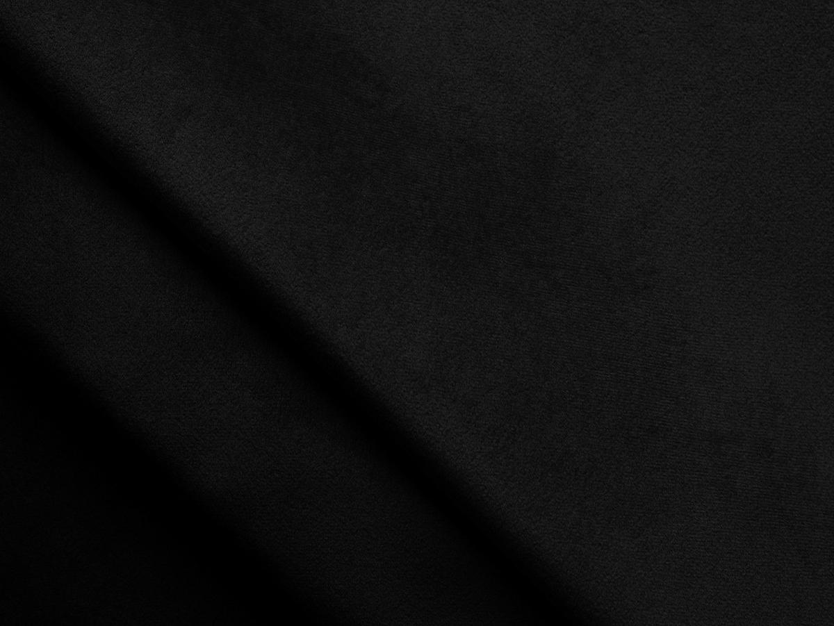 POUF Samt Stoff Schwarz - Schwarz, Holzwerkstoff/Kunststoff (75/37/75cm) - Makamii