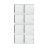 SCHLIESSFACHWÜRFEL Cubic 8er-Set XL 45x45x45 cm Grau - Grau, Metall (90/180/45cm) - PROREGAL