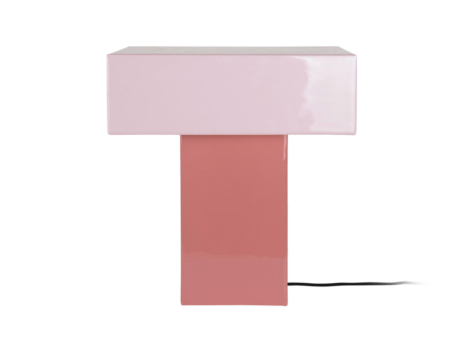 TISCHLAMPE Grato Recto Rosa 32/15/35 cm - Pink, Metall (32/15/35cm) - Leitmotiv