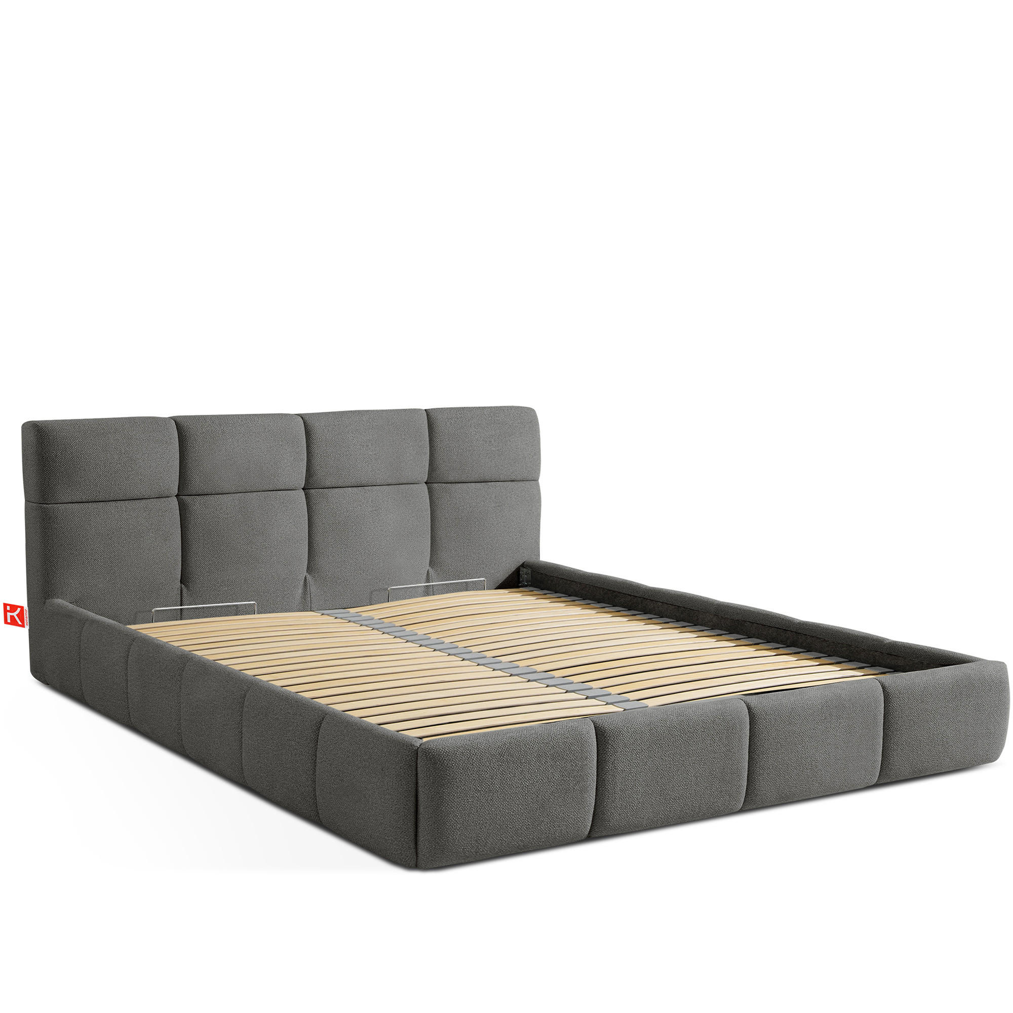 POLSTERBETT ALTOS, dunkelgrau - Dunkelgrau, Holz/Holzwerkstoff (160/200cm) - KONSIMO®