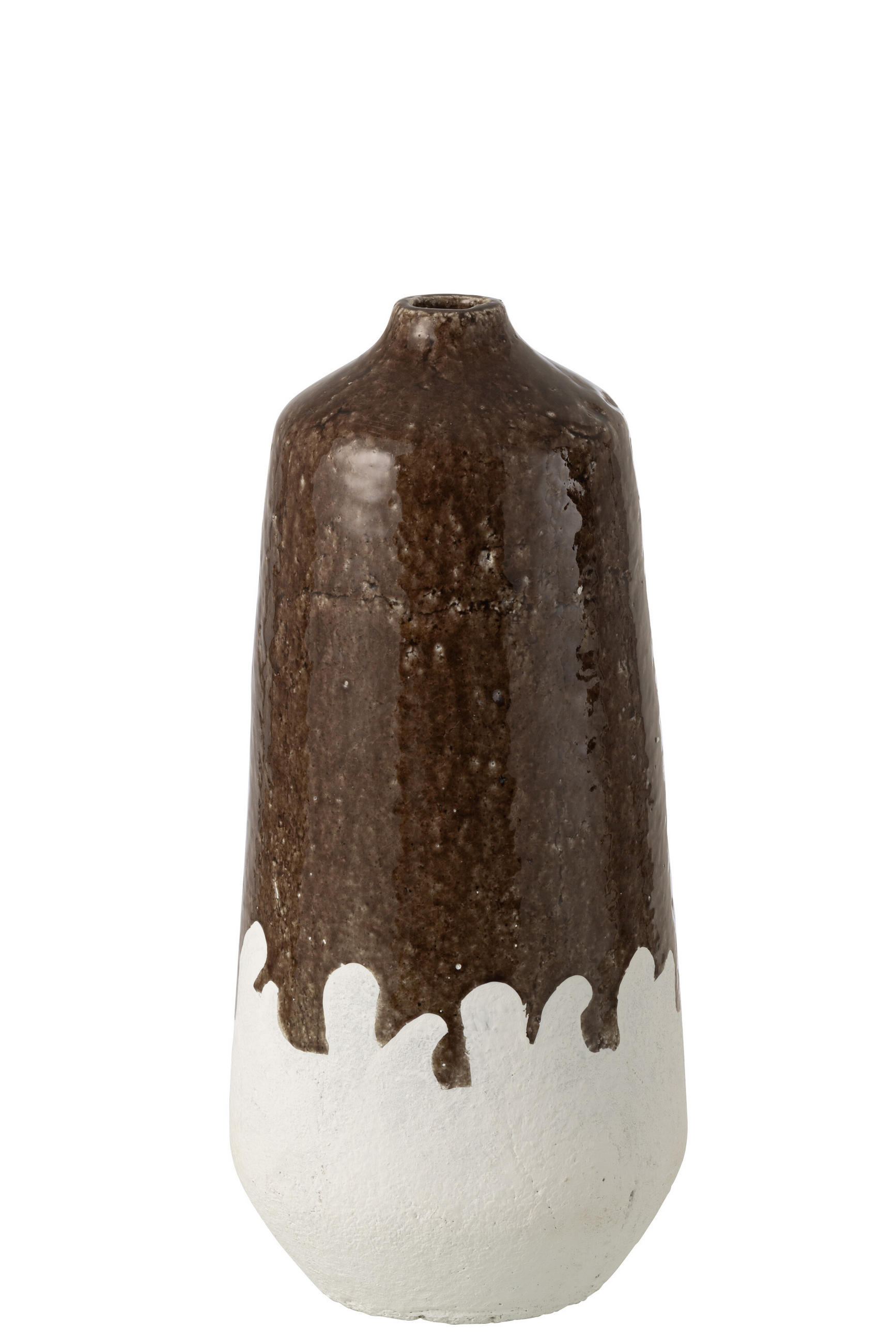 VASE 2 TEILE Weiß - Weiß, Keramik (47cm) - J-Line