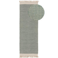 WOLLTEPPICH-LÄUFER Kim Mint 70x200 cm - Mintgrün, Naturmaterialien/Textil (70/1cm) - KUNSTLOFT