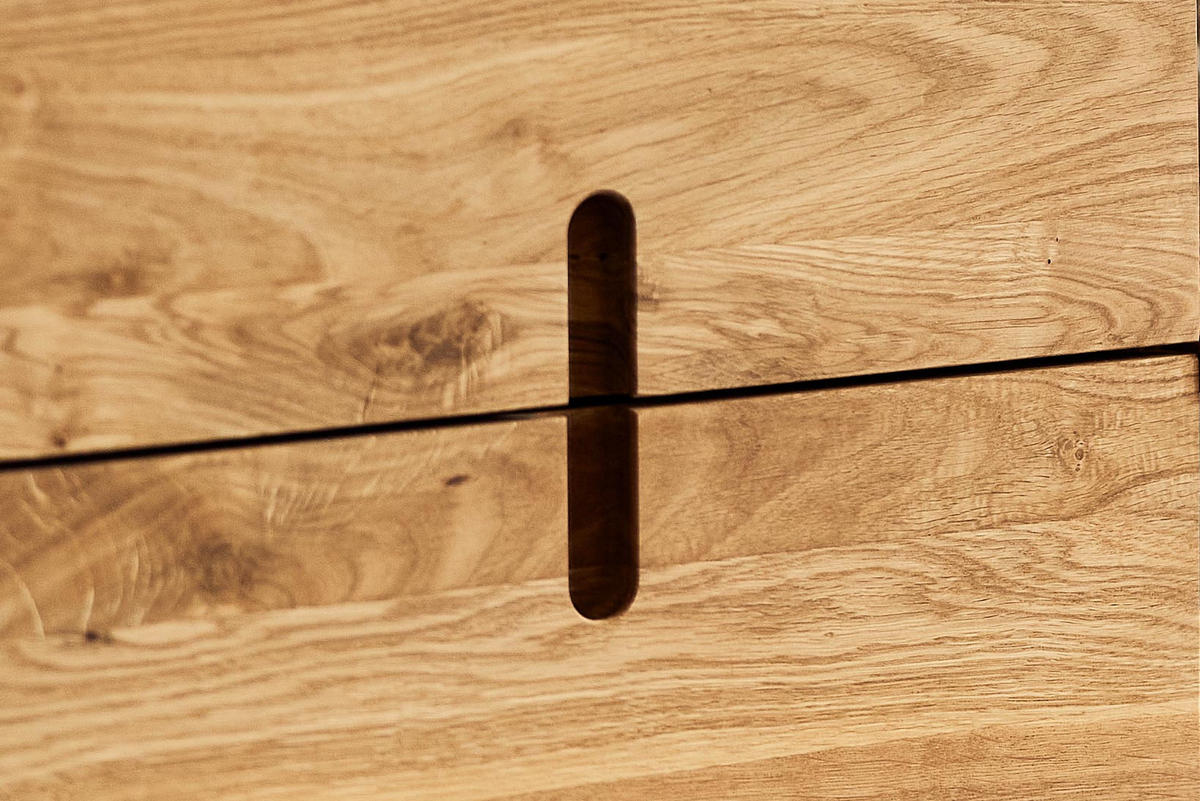 KOMMODE INA Wildeiche - Alteiche, Holz (142/64/46cm) - byoak