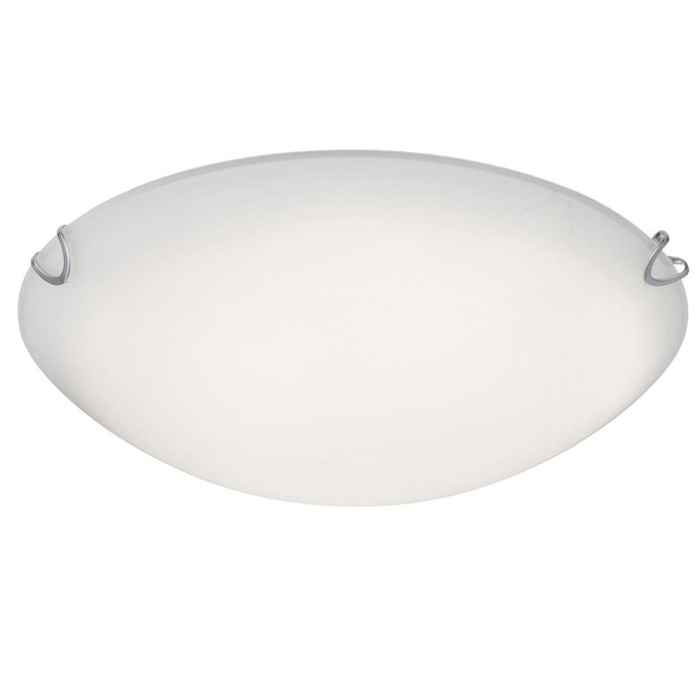 LED DECKENLEUCHTE Porak Weiß Metall - Weiß, Glas (30/30/7cm) - Globo Lighting