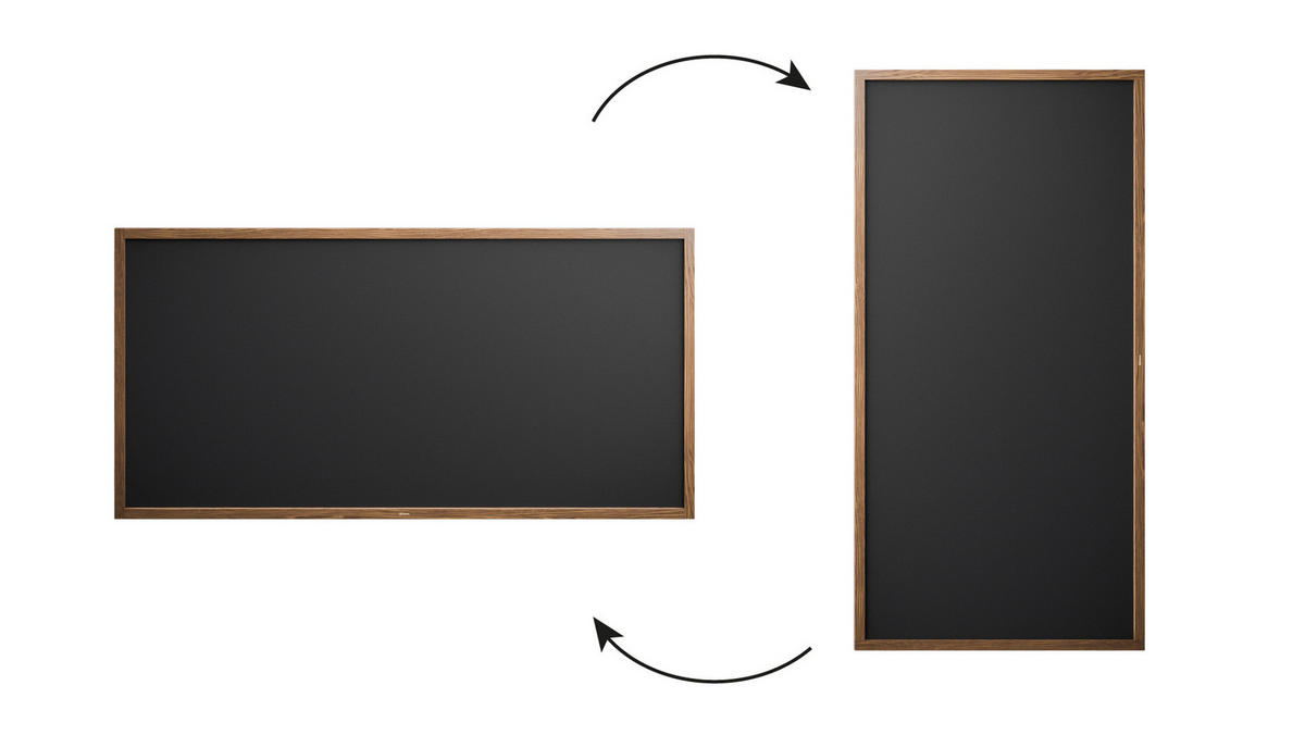 KREIDETAFEL mit Holzrahmen 200x100cm - Braun, Holz (200/100/2cm) - ALLboards