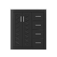 WASCHTISCH Schwarz 76/46,5/85,5 cm - Schwarz, Holz (76/85.5/46.5cm) - PANGIVO