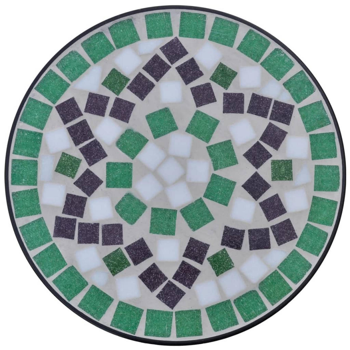 BEISTELLTISCH Mosaik Grün Und Weiß - Grün, Keramik (30/30/60cm) - vidaXL