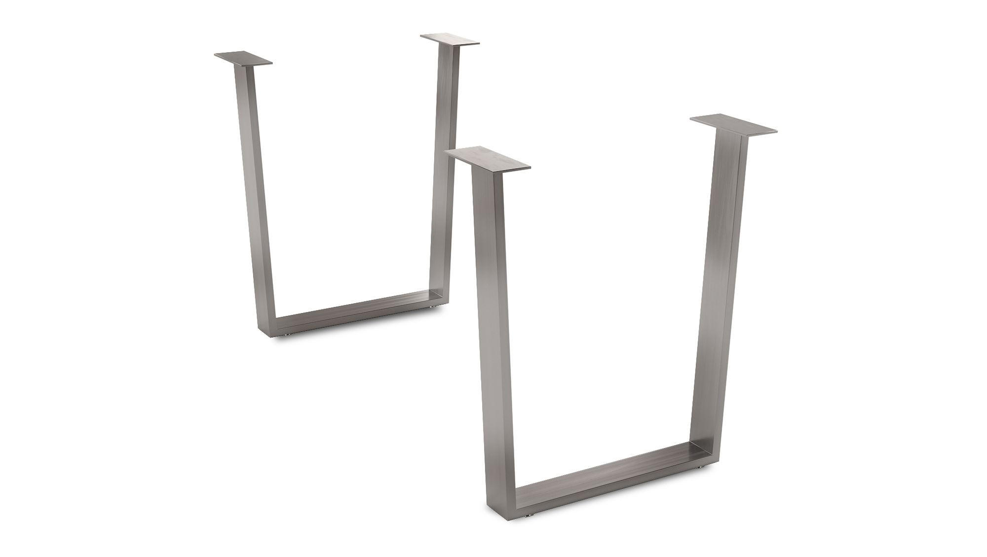 TISCHGESTELL Darbry 59,5x72x Esstischgestell Metall Sterlingsilber - Silberfarben, Metall (59.5/1/72cm)