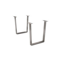 TISCHGESTELL Darbry 59,5x72x Esstischgestell Metall Sterlingsilber - Silberfarben, Metall (59.5/1/72cm) - 58aufmkessel