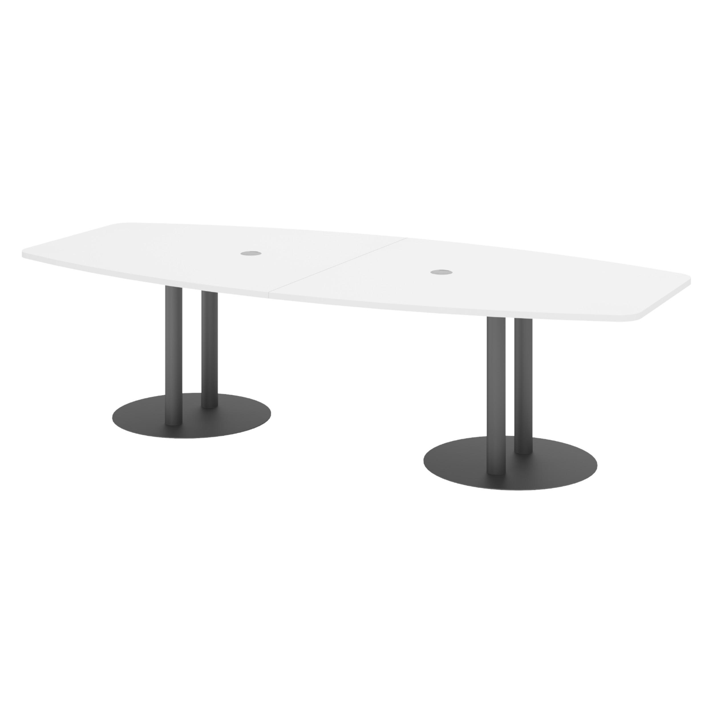 bümö Konferenztisch Weiß, Graphit 280x74x130 cm