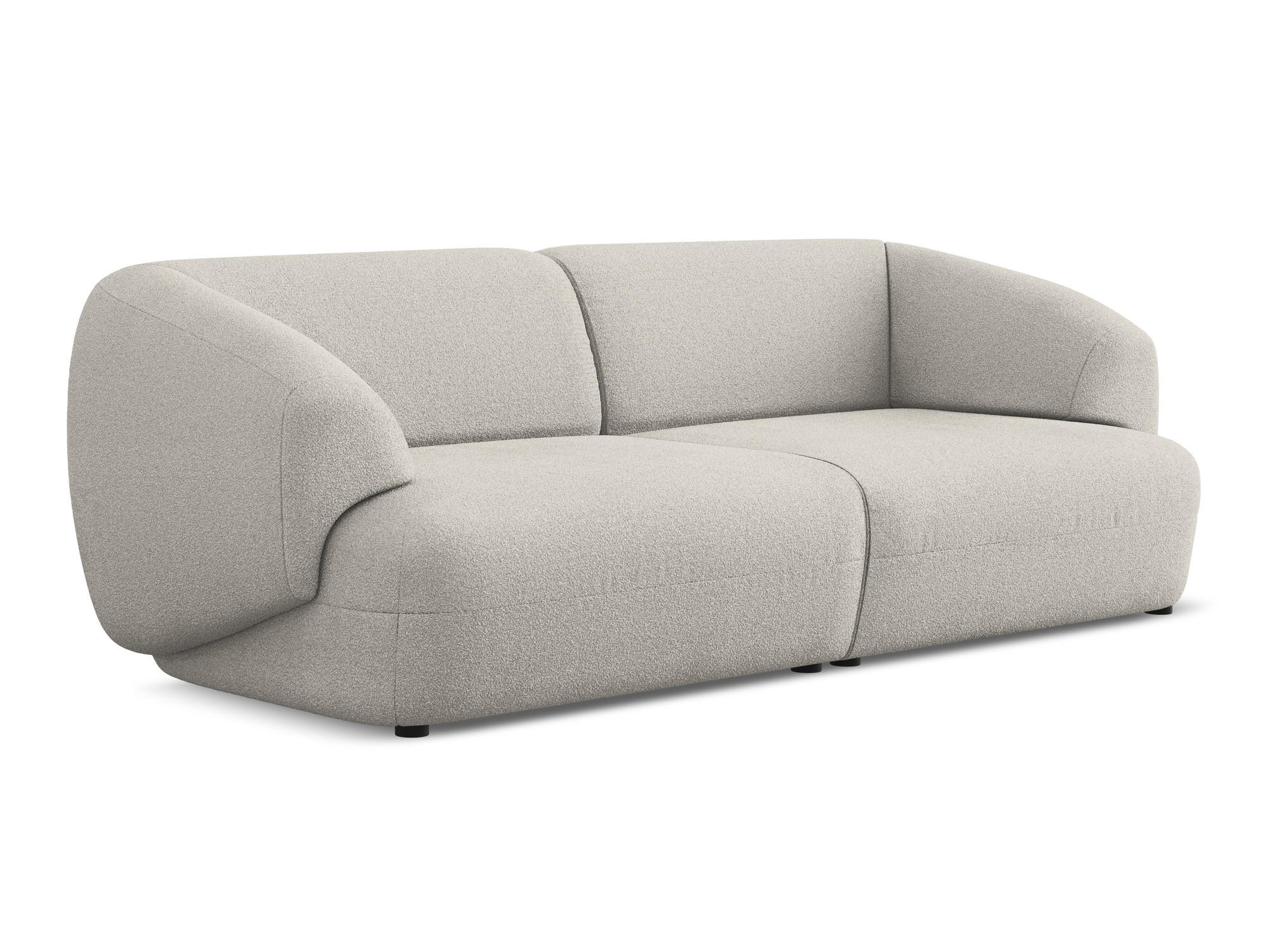 4-SITZER-SOFA Bouclé Stoff Beige - Beige/Schwarz, Kunststoff/Textil (232/81/98cm) - Makamii