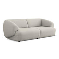 4-SITZER-SOFA Bouclé Stoff Beige - Beige/Schwarz, Kunststoff/Textil (232/81/98cm) - Makamii