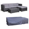 GARTENLOUNGE Set mit Haube - Grau, Kunststoff - SVITA