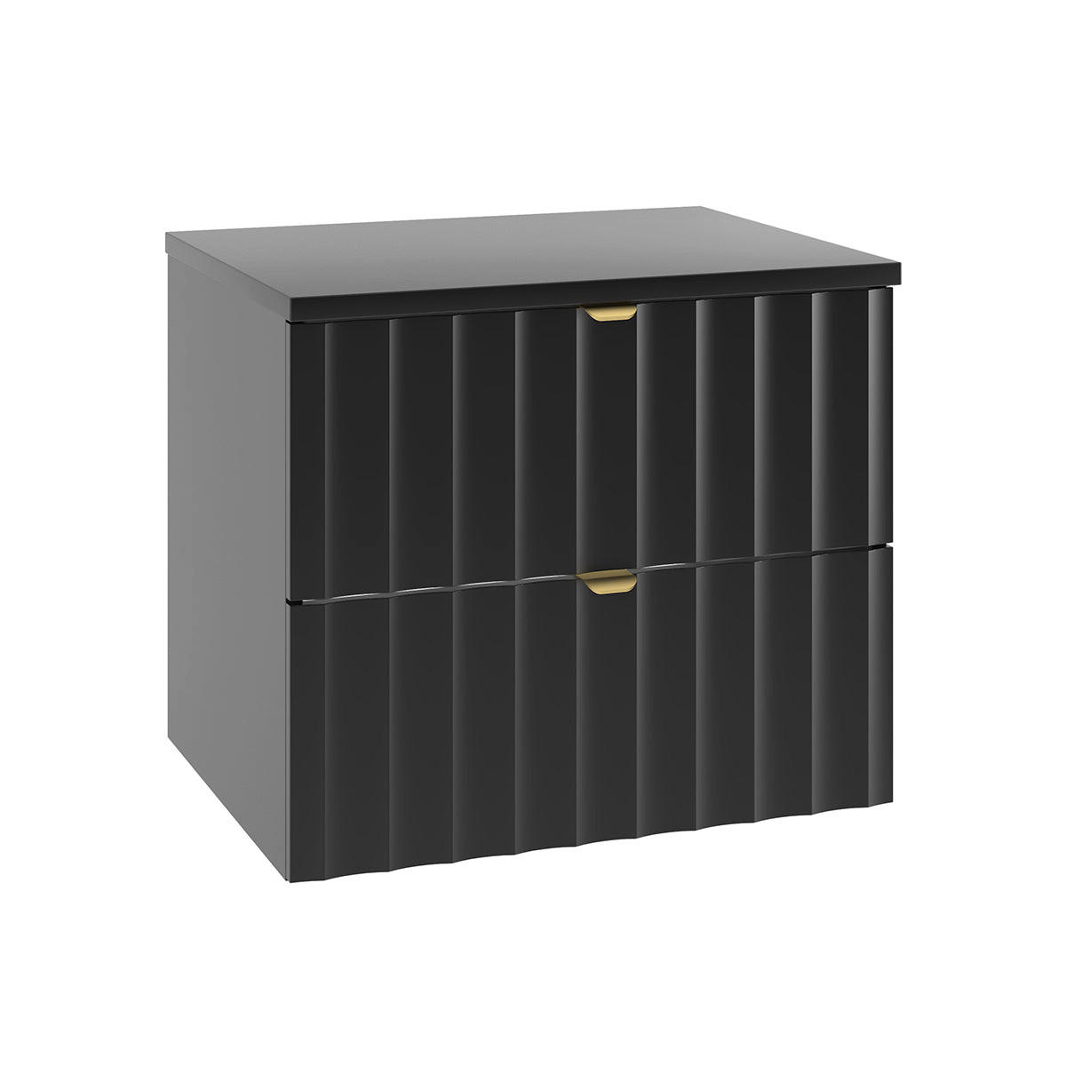 WASCHTISCHUNTERSCHRANK 60.6cm Lexa Schwarz - Schwarz, Holzwerkstoff (60.6/52.2/46.5cm) - Petits-meubles