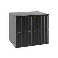WASCHTISCHUNTERSCHRANK 60.6cm Lexa Schwarz - Schwarz, Holzwerkstoff (60.6/52.2/46.5cm) - Petits-meubles