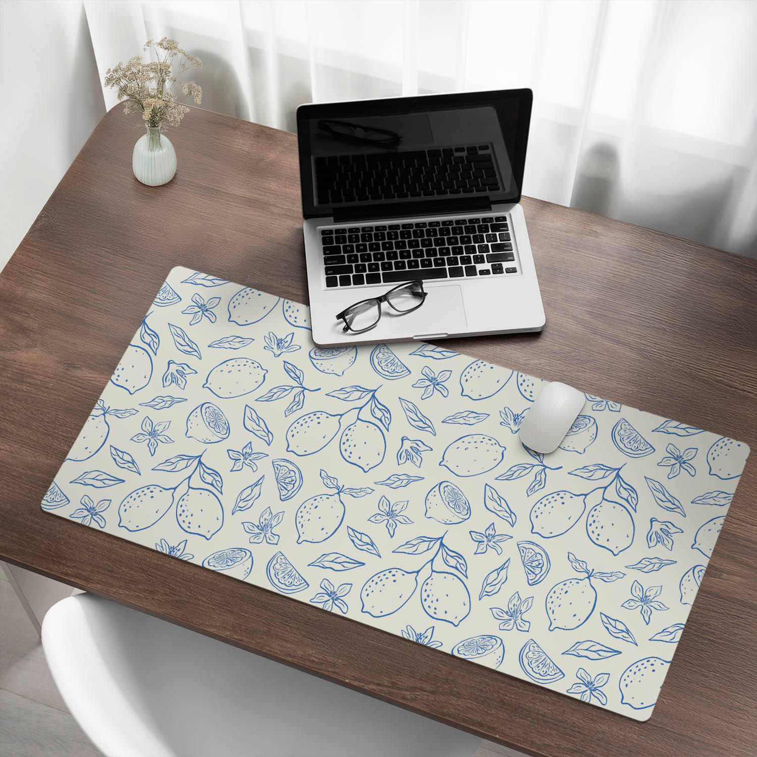 SCHREIBTISCHUNTERLAGE 100x50 cm Blau - Pastellblau, Kunststoff (100/50/1.6cm) - Wallfluent