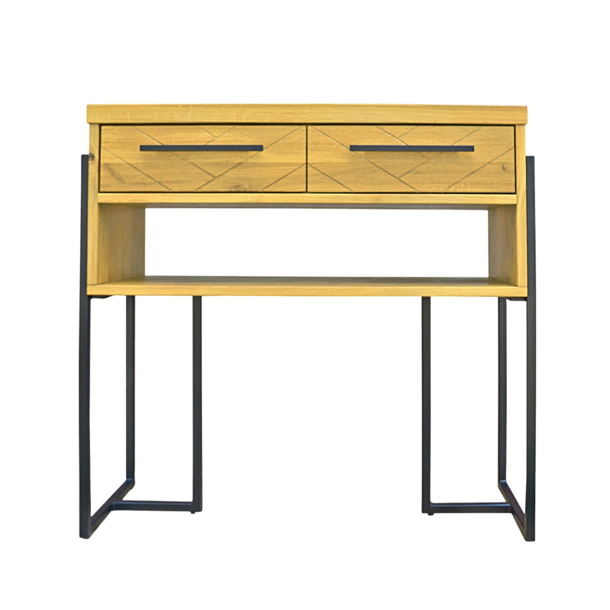 BEISTELLTISCH mit Schubladen im Jodelstil für das Wohn- oder Vorzimmer CARIN - Eichefarben, Holz (100/90/40cm) - Rawood Furniture