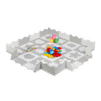 52-TLG.PUZZLEMATTE - Grau, Kunststoff (31.5/31.5cm) - Relaxdays