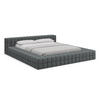 POLSTERBETT mit Lattenrost 220x260 Grau - Schwarz/Graphitfarben, Kunststoff/Textil (160/200cm) - Makamii