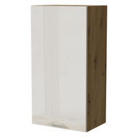 HÄNGESCHRANK Brerra W4/50 Eiche Artisan / RAL 9001 creme Hochglanz 50 / 32,5 / 96cm - Creme/Eiche Artisan, Holz/Holzwerkstoff (50/96/32.5cm) - Feldmann-Wohnen
