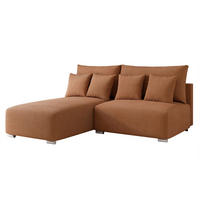 ECKSOFA ELVO mit Schlaffunktion und Bettkasten Braun - Braun, Holzwerkstoff/Kunststoff (208/190cm) - Idohome