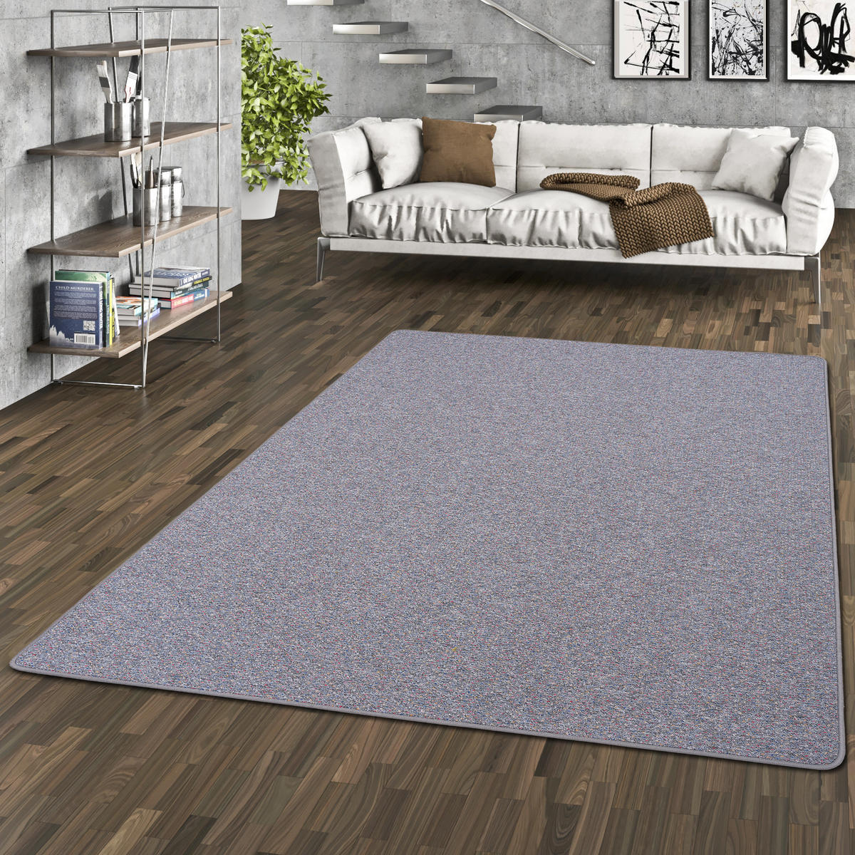 SCHLINGEN TEPPICH ALMA MELIERT - Grau, Textil (80/400cm) - Snapstyle