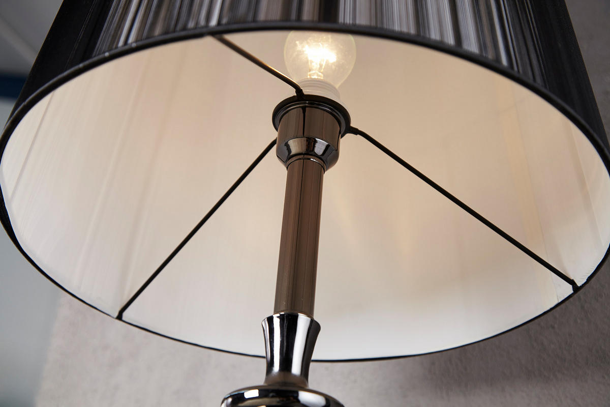 STEHLEUCHTE LUCIE Metall Schwarz 160 cm - Schwarz, Metall (40/40/160cm) - riess-ambiente
