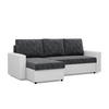 ECKSOFA MIT SCHLAFFUNKTION LUNA, Schwarz + Grau - Schwarz/Grau, Textil (231/140cm)