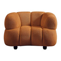 SESSEL mit gerader Rückenlehne - 1 Person - stoff - terracotta Coliani - Terracotta, Holz/Textil (108/73/87cm) - Vente-Unique